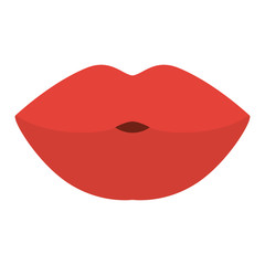 red mouth lips with sensuality expression. vector illustration