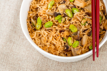 fried noodle asian food on the table