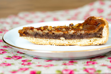 one slice of pie dessert ready to eat