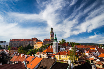 Fototapeta na wymiar Beautiful old town at Cesky Krumlov, Czech Republic. UNESCO World Heritage Site