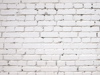 White brick wall texture or background