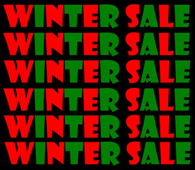 Abstract Christmas winter sale scene 