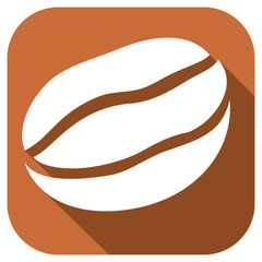 roasted coffee bean flat icon