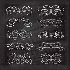 Vector calligraphic design elements.