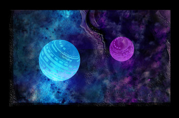 Planet-like spheres in a dusty space