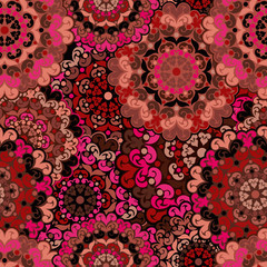 Seamless pattern. Vintage decorative elements.