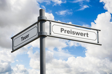Fototapeta premium Schild 162 - Preiswert