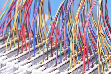 Wires IP Switchboard Panel Close Up