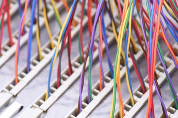 Wires IP Switchboard Panel Close Up