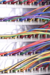Wires IP Switchboard Panel Close Up