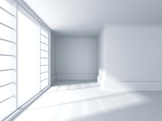 Abstract Architecture Background. Empty Room With Window