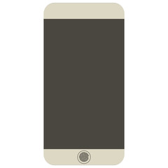 Phone concept with fingerprint identification  illustration