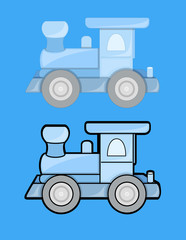 Rail Engines Vector Set