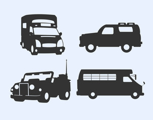 Transports Vector Silhouettes