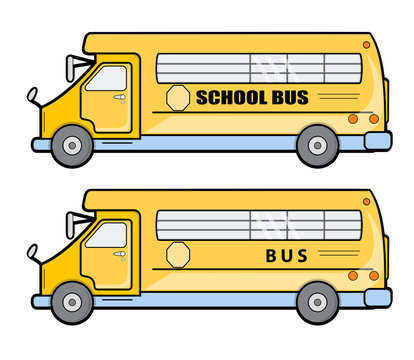 School Buses Vector Set