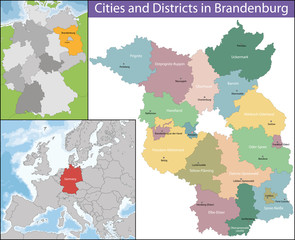 Map of Brandenburg