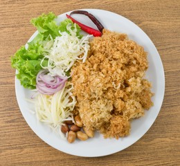 Crispy Catfish Salad with Green Mango and Vegetable