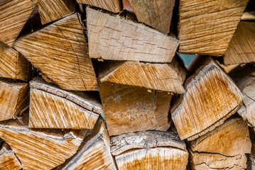 Pile of stacked wood