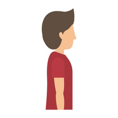 avatar male man profile wearing casual clothes over white background. vector illustration