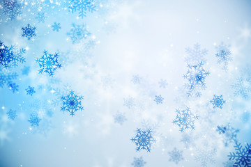 Blue Snow Background
