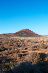 Fuerteventura, isole Canarie: la Montagna Colorata, uno dei vulcani dell'isola, il 5 settembre 2016