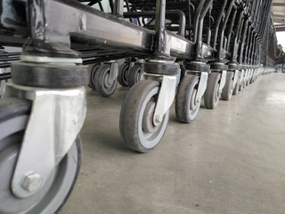 cart  several rows combine in shops supermarkets