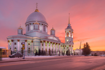 Fototapeta na wymiar Znamensky cathedral. Kursk city, Russia