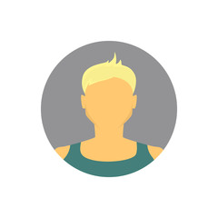 Human male avatar. Male avatar flat. Male avatar icon. Male avatar web. Male avatar illustration. Male avatar isolated