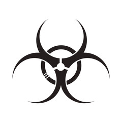 biohazard icon over white background. vector illustration