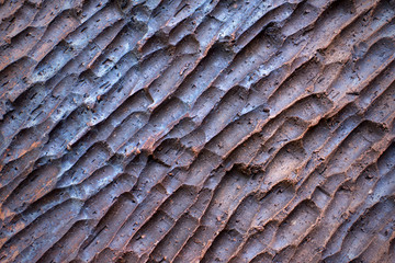 Old vintage earthenware wall tiles patterns handcraft from thail