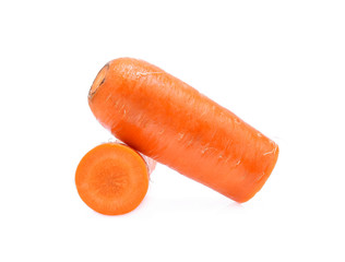 Chopped Carrot isolated on the white background