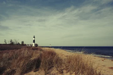 Zelfklevend Fotobehang Big Sable Point Lighthouse in dunes, built in 1867 © haveseen