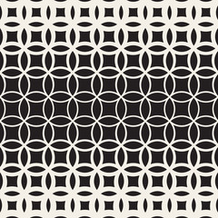 Vector Seamless Black and White Circle Lattice Pattern