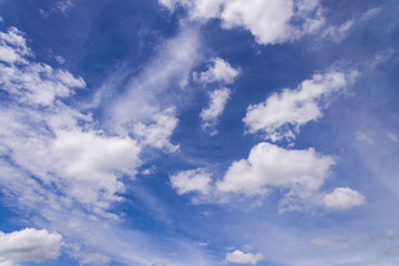 Obraz premium Blue sky with clouds background and pattern