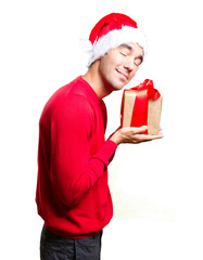 Happy young man in Christmas