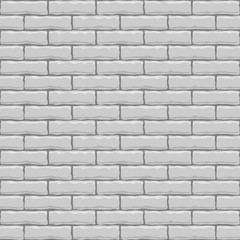 Seamless white brick vector square texture.