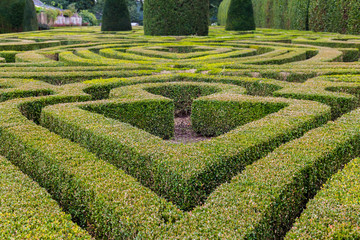 Formal French garden around castle Twickel in Delden the Netherlands