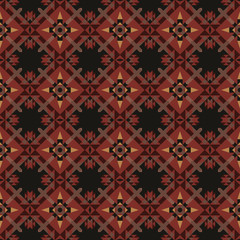 Seamless vector mosaic geometric pattern in ethnic style