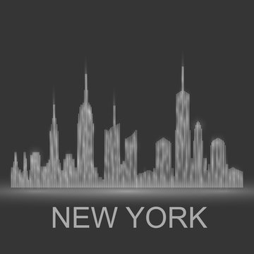 Technology image of New York. The concept vector illustration eps10. Abstract background.