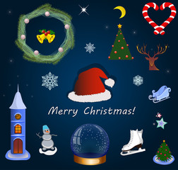 Set of Christmas symbols