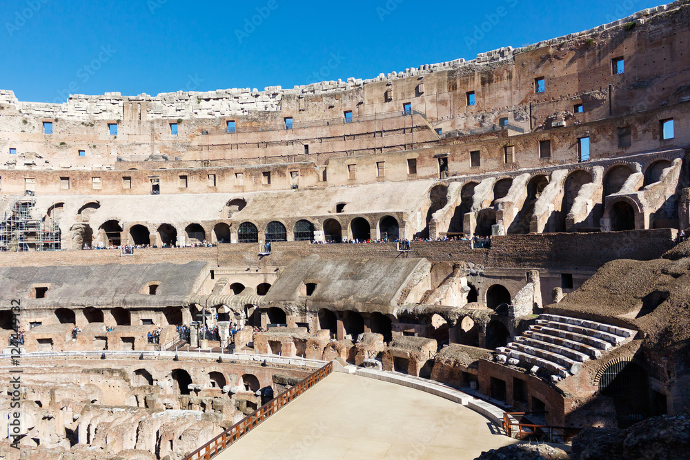 Wall mural Ruins of the colosseum in Rome, Italy