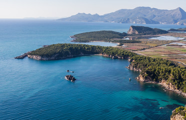Fototapeta premium aerial view of the Greece coast line