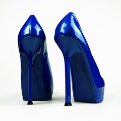 female blue shoes