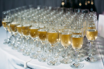champagne at cocktail party