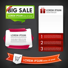 Collection of colorful web tag banner promotion sale discount st