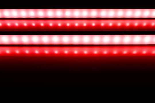 colour of led rigid strip lighht : two of led light line on red