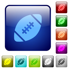 Color rugby ball square buttons