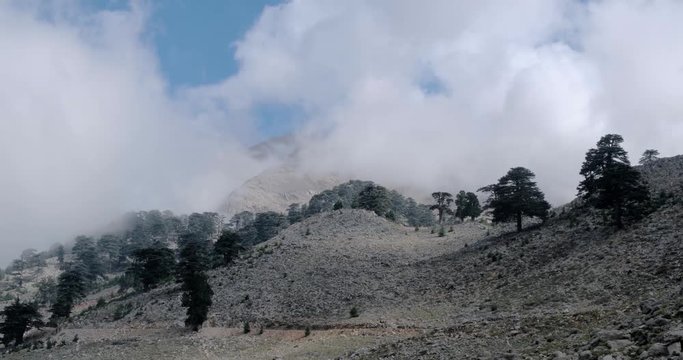 Clouds on the Mountain Hills Time Lapse