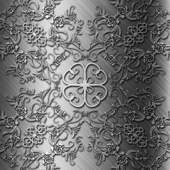 floral metal plate background