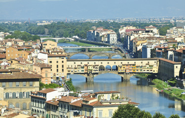 Fototapeta na wymiar Panoramica Puente Vecchio